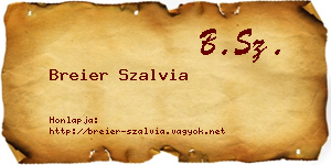 Breier Szalvia névjegykártya